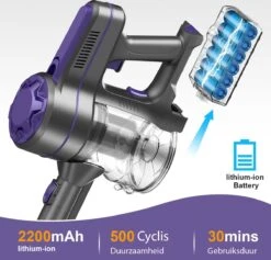 Zoker | A10pro® | Steelstofzuiger | 250W | 4 In 1 Draadloze Steelstofzuiger | Superkrachtige Turbo Functie | Verbeterd Model | Zonder Zak | Inclusief Accu 10 Zoker | A10pro® | Steelstofzuiger | 250W | 4 In 1 Draadloze Steelstofzuiger | Superkrachtige Turbo Functie | Verbeterd Model | Zonder Zak | Inclusief Accu -Leifheit Store 1200x1153 5