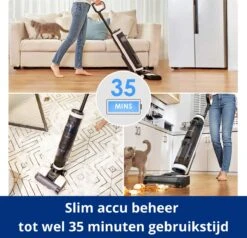 Tineco® - Draadloze Stofzuiger - Zonder Zak - Wassen En Stofzuigen - Floor One S3 Breeze - 220W Vermogen - Sterke Zuigkracht - 3-In-1 Apparaat - 4000mAh Batterij 17 Tineco® - Draadloze Stofzuiger - Zonder Zak - Wassen En Stofzuigen - Floor One S3 Breeze - 220W Vermogen - Sterke Zuigkracht - 3-In-1 Apparaat - 4000mAh Batterij -Leifheit Store 1200x1155 1