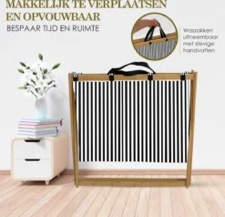 MIRI Wasmand – Wassorteerder – Gestreept – Wasmanden – Wasmand 3 Vakken – Opvouwbaar – Wasbox – Bamboe – 105L – Incl. Schroevendraaier – Laundry Basket – LIMITED EDITION 10 MIRI Wasmand – Wassorteerder – Gestreept – Wasmanden – Wasmand 3 Vakken – Opvouwbaar – Wasbox – Bamboe – 105L – Incl. Schroevendraaier – Laundry Basket – LIMITED EDITION -Leifheit Store 1200x1155 2