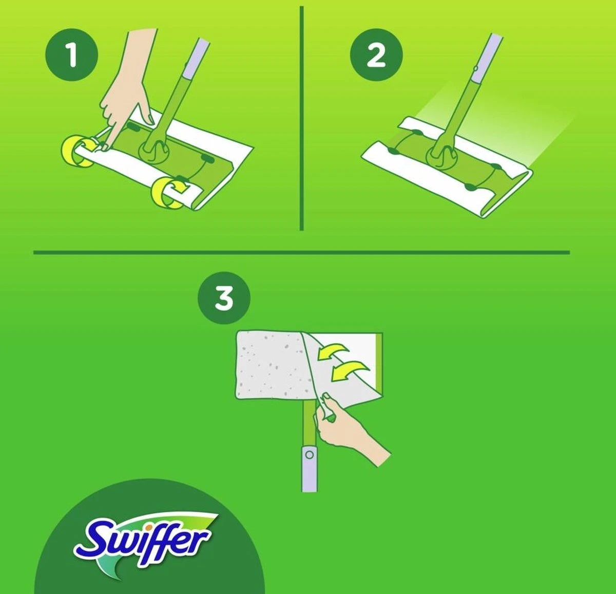 Swiffer Vloerreiniger Droge Vloerdoekjes Navullingen - 3 X 80 Stuks 6 Swiffer Vloerreiniger Droge Vloerdoekjes Navullingen - 3 X 80 Stuks - Afbeelding 6