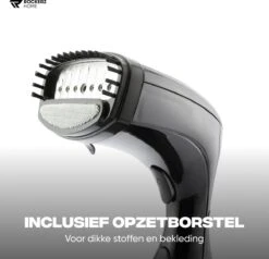 Kledingstomer - Handstomer - Stoomreiniger - Stomer - Inclusief Opzetborstel En Maatbeker - Groot Waterreservoir (300 Ml) - Snel Opgewarmd (30 Sec) - 3 Standen - 1500W - Merk: Rockerz Home - Kleur: Zwart -Leifheit Store 1200x1158 18
