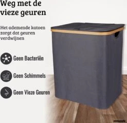 Mmoods Wasmand Katoen 2 Vakken 65 Liter - Wassorteerder Met Deksel Bamboe - Wasbox Badkamer Met Handvaten Grijs 10 Mmoods Wasmand Katoen 2 Vakken 65 Liter - Wassorteerder Met Deksel Bamboe - Wasbox Badkamer Met Handvaten Grijs -Leifheit Store 1200x1159 2
