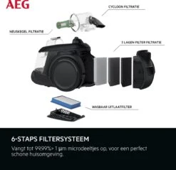 AEG AL61A4UG - Animal 6000 - Stofzuiger Zonder Zak - Zakloos - Parketborstel - Dierenhaar - Hepa 13 -Leifheit Store 1200x1159 5