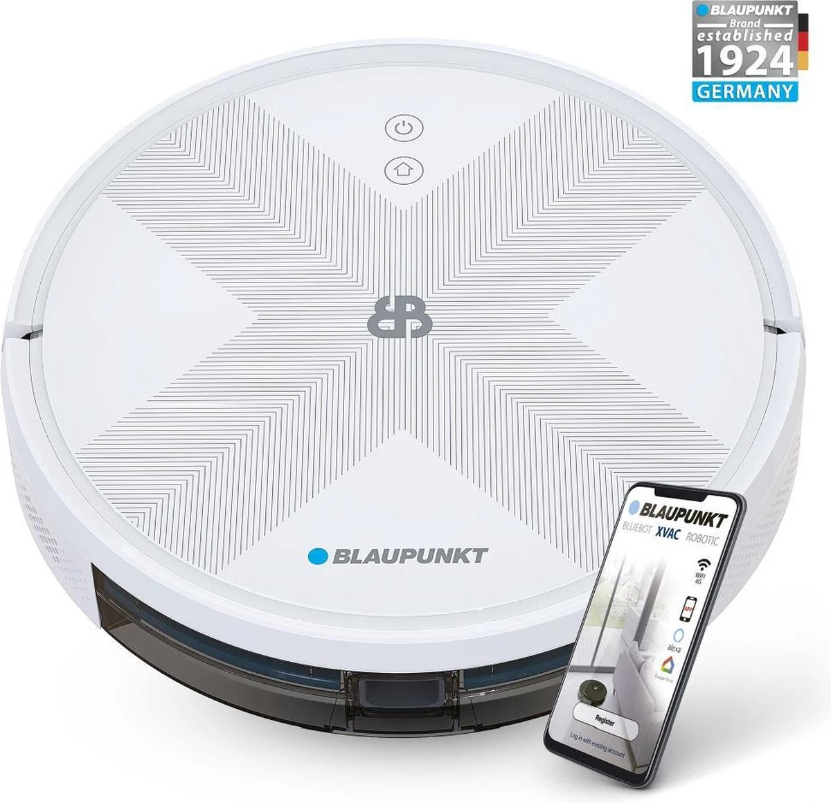 Blaupunkt Bluebot XVAC – Robotstofzuiger Met Laadstation - Met Optie Tot Dweilfunctie – Slimme Gyro Navigatie 11 Blaupunkt Bluebot XVAC – Robotstofzuiger Met Laadstation - Met Optie Tot Dweilfunctie – Slimme Gyro Navigatie - Afbeelding 11