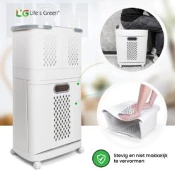 Life’s Green® - Wasmand - Wassorteerder - Wasmand 3 Vakken - Wit 12 Life’s Green® - Wasmand - Wassorteerder - Wasmand 3 Vakken - Wit -Leifheit Store 1200x1163 3