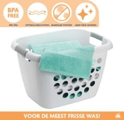 LaundrySpecialist Wasmand Met Soft Grip Handvaten – 35 X 28 X 29 Cm – 28 Liter – Wit 12 LaundrySpecialist Wasmand Met Soft Grip Handvaten – 35 X 28 X 29 Cm – 28 Liter – Wit -Leifheit Store 1200x1164 3