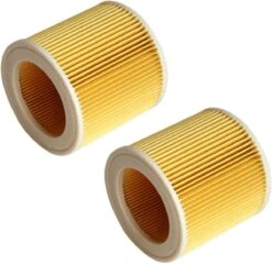 2x Patroonfilter Voor Kärcher WD1, WD2, WD3 En A Series 6.414-552.0 WD 2200, WD 2500 M, WD 3200, WD 3230, WD 3300 M, WD 3370 M, WD 3500 P, WD 3800 M Luchtafvoer Filter Cartridge Water Stofzuiger 6.414-552.0