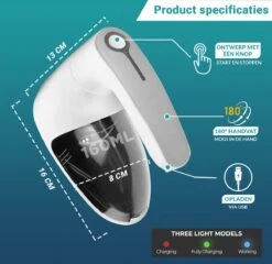 Merkloos Elektrische Pluizenverwijderaar - Draadloos - 2 Extra Opzetstukken - Wit - Ontpluizer - USB - Pluizentondeuse - Textiel En Wol - Inclusief Opbergtas -Leifheit Store 1200x1168 14