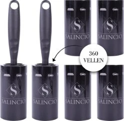 Salincio Kledingroller - Met 2 Handvatten En 6 Navullingen - Pluizenroller – 360 Kleefvellen – Verwijdert Haren En Stof – Kleefroller -Leifheit Store 1200x1169 7