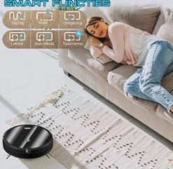 Sanbo® D-503 Pro Robotstofzuiger - Zwart - Inclusief HD-Camera & App - Inclusief Laadstation - Dweilrobot -Leifheit Store 1200x1171 9