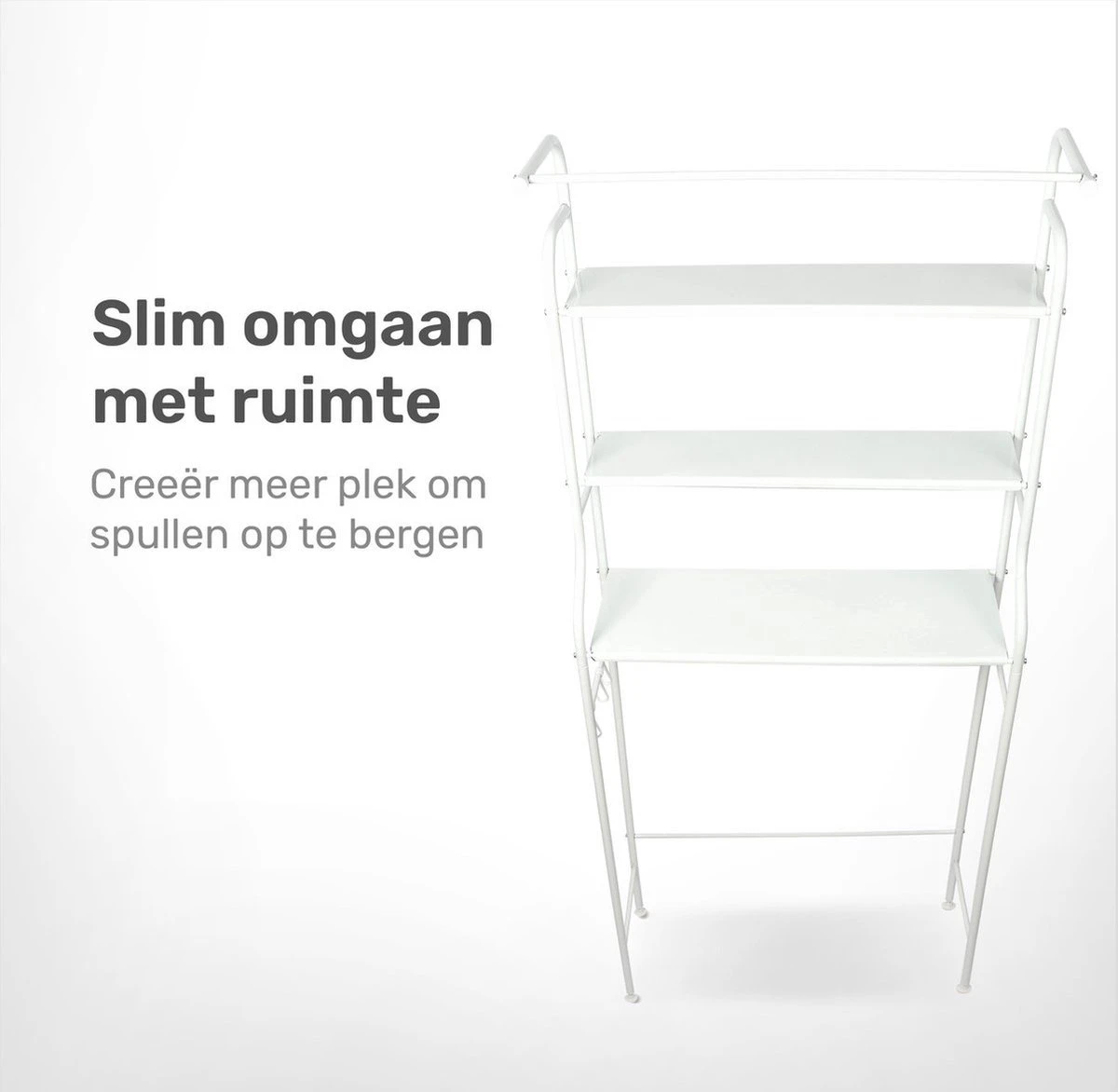 LBB - Toiletmeubel - Ruimte Besparend - WC - Kast - Meubel - 3 Planken - Wit - Toilet - Kastje - Badkamer 4 LBB - Toiletmeubel - Ruimte Besparend - WC - Kast - Meubel - 3 Planken - Wit - Toilet - Kastje - Badkamer - Afbeelding 4