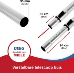 DEGG - Telescoopbuis / Stofzuigerbuis - Geschikt Voor Miele - 35mm - Met Kliksysteem - Stofzuigerstang - Stofzuiger Onderdelen - Premium Kwaliteit -Leifheit Store 1200x1172 20