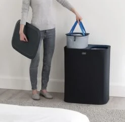 Joseph Joseph - Tota Wasmand 90 L - 2 Compartimenten - Zwart -Leifheit Store 1200x1172 4