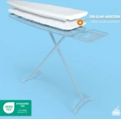 LaundrySpecialist Onderlegger Voor Je Strijkplankhoes - Molton Onderlegger - Universele Maat - Voor Extra Strijkcomfort - Geschikt Voor Je Strijkplank En Strijkplankovertrek - Zelf Op Maat Te Knippen -Leifheit Store 1200x1174 11