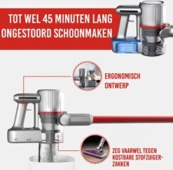 Looki Airbot - 4-in-1 Steelstofzuiger En Kruimelzuiger - 21KPA - Draadloos & Zakloos - Oplaadbaar - 150W - Stofzuiger Zonder Zak -Leifheit Store 1200x1174 4