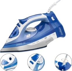 Bomann DB 6006 CB - Stoomstrijkijzer - Draadloos - 2400W - Blauw/Wit -Leifheit Store 1200x1174 9