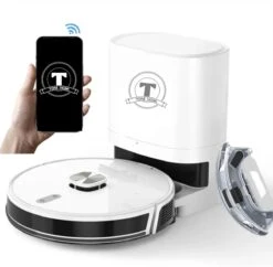 TONIHOMI® V8 - Robotstofzuiger Met Dweilfunctie - Automatisch Legen - Automatisch Opladen - LDS Laser Navigatie - Wit