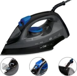 Clatronic DB 3703 - Stoomstrijkijzer - RVS Zoolplaat - Zwart -Leifheit Store 1200x1176 18