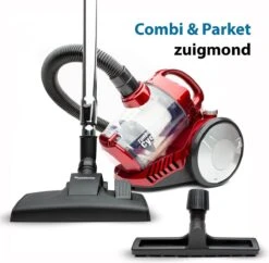TurboTronic CV07 Stofzuiger Zonder Zak - Zwart/Rood -Leifheit Store 1200x1176 7