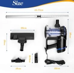 GREAT JACOB Tornado 33ZHB - Steelstofzuiger - 3-in-1 - Met Snoer - 600W - Stofzuiger Zonder Zak - 5 Meter Kabel- Blauw/zwart 11 GREAT JACOB Tornado 33ZHB - Steelstofzuiger - 3-in-1 - Met Snoer - 600W - Stofzuiger Zonder Zak - 5 Meter Kabel- Blauw/zwart -Leifheit Store 1200x1177 4