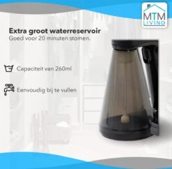 MTM Kledingstomer - Handstomer Kleding - Zwart - Stoomreiniger - Stoomapparaat Kleding -Leifheit Store 1200x1178 8