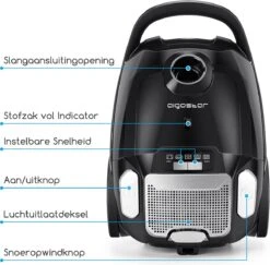 Aigostar Gordon 33ICQ - Stofzuiger Met Zak - Digitale Afstandsbediening Op Het Handvat -Leifheit Store 1200x1179 8