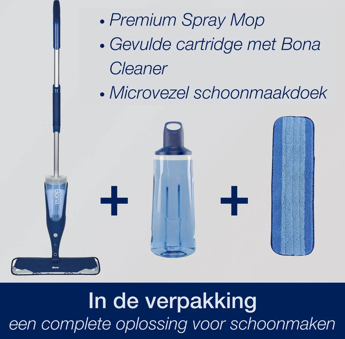 Bona Premium Spray Mop - Alles-in-1 Dweilsysteem - Vloerwisser Inclusief Houten Vloer Reiniger & Microvezel Reinigingspad - Streeploos - Sneldrogend 7 Bona Premium Spray Mop - Alles-in-1 Dweilsysteem - Vloerwisser Inclusief Houten Vloer Reiniger & Microvezel Reinigingspad - Streeploos - Sneldrogend - Afbeelding 7