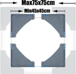 VanDijck Wasmachine Verhoger Op Wielen - Verhoging Voor Wasmachine - Verstelbaar -Meubelroller – Meubelverplaatser – Met 4 Wielen- Max 350kg - Wit 19 VanDijck Wasmachine Verhoger Op Wielen - Verhoging Voor Wasmachine - Verstelbaar -Meubelroller – Meubelverplaatser – Met 4 Wielen- Max 350kg - Wit -Leifheit Store 1200x1181 17