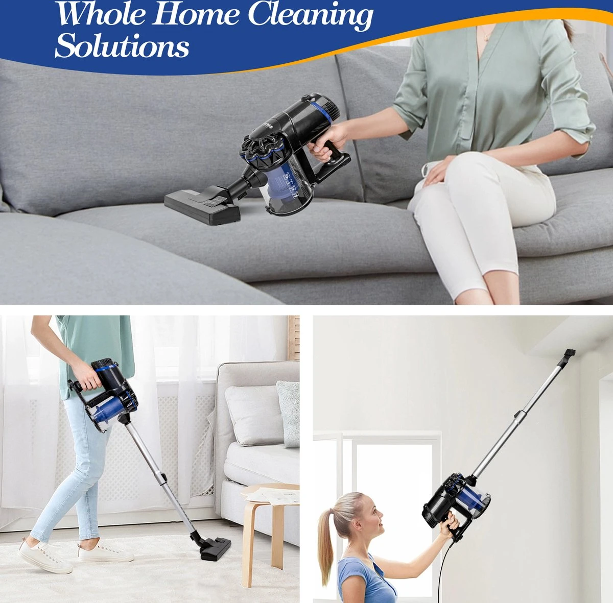 GREAT JACOB Tornado 33ZHB - Steelstofzuiger - 3-in-1 - Met Snoer - 600W - Stofzuiger Zonder Zak - 5 Meter Kabel- Blauw/zwart 9 GREAT JACOB Tornado 33ZHB - Steelstofzuiger - 3-in-1 - Met Snoer - 600W - Stofzuiger Zonder Zak - 5 Meter Kabel- Blauw/zwart - Afbeelding 9