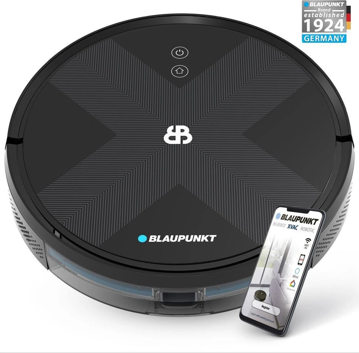 Blaupunkt Bluebot XVAC – Robotstofzuiger Met Laadstation - Optie Tot Dweilfunctie – Slimme Gyro Navigatie 14 Blaupunkt Bluebot XVAC – Robotstofzuiger Met Laadstation - Optie Tot Dweilfunctie – Slimme Gyro Navigatie - Afbeelding 14