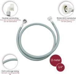 Fyveli Wasmachine Toevoerslang - 1,5 Meter - 3/4" Aansluiting 9 Fyveli Wasmachine Toevoerslang - 1,5 Meter - 3/4" Aansluiting -Leifheit Store 1200x1183 19