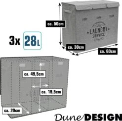 Wasmand 3 Vakken Met Deksel - 84L Wasverzamelaar Wassorteerder Opvouwbaar Groot -Leifheit Store 1200x1184 4