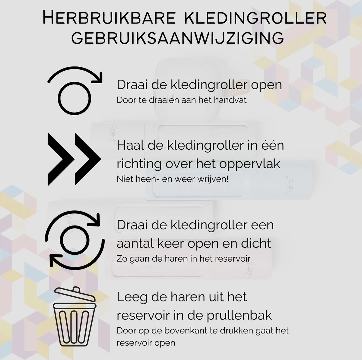 Pluizenverwijderaar - Ontpluizer - Kledingroller – Pluizenroller - Kleefroller - Kledingborstel - Pluizentondeuse - Huisdierhaar Verwijderaar 6 Pluizenverwijderaar - Ontpluizer - Kledingroller – Pluizenroller - Kleefroller - Kledingborstel - Pluizentondeuse - Huisdierhaar Verwijderaar - Afbeelding 6