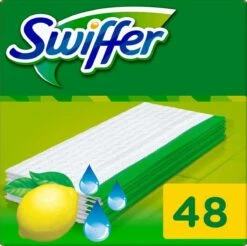 Swiffer Wet Doekjes – Vochtige Vloerdoekjes Met Frisse Citroen – 2x24 Natte Vloerdoekjes Duopack