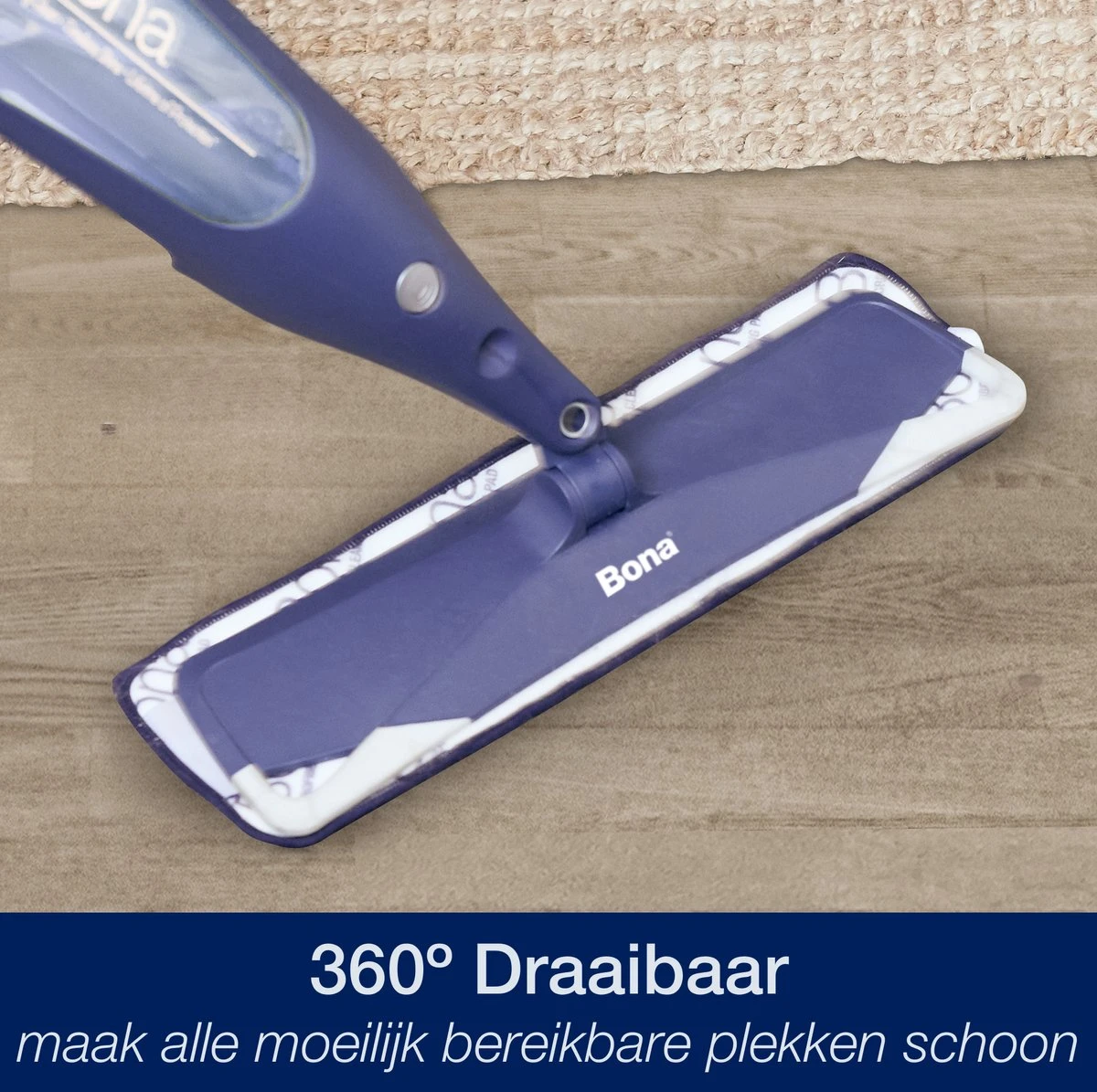 Bona Premium Spray Mop - Alles-in-1 Dweilsysteem - Vloerwisser Inclusief Houten Vloer Reiniger & Microvezel Reinigingspad - Streeploos - Sneldrogend 2 Bona Premium Spray Mop - Alles-in-1 Dweilsysteem - Vloerwisser Inclusief Houten Vloer Reiniger & Microvezel Reinigingspad - Streeploos - Sneldrogend - Afbeelding 2