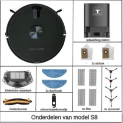 TONIHOMI® S8 - Robotstofzuiger Met Dweilfunctie - Automatisch Legen - Automatisch Opladen - LDS Laser Navigatie - Zwart -Leifheit Store 1200x1195 32