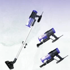 Just Perfecto 2-in-1 Steelstofzuiger 800W - Stofzuiger Zonder Zak - Met 5 M Kabel & HEPA Filter - Krachtige Kruimelzuiger - Blauw -Leifheit Store 1200x1195 39