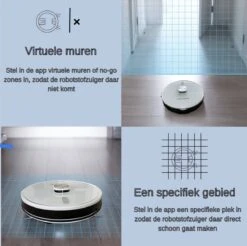 TONIHOMI® V8 - Robotstofzuiger Met Dweilfunctie - Automatisch Legen - Automatisch Opladen - LDS Laser Navigatie - Wit -Leifheit Store 1200x1195 41