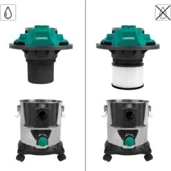 VONROC Nat- En Droogzuiger – Alleszuiger – 1400W – Blaasfunctie – 20L Tank – 3m Slang - 6m Stroomkabel -Leifheit Store 1200x1197 11