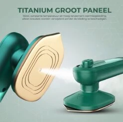 Stomer Kleding - Luxe Reis Strijkijzer - Inklapbaar - 8,4x11,5CM - Travel Strijkijzer – Strijkijzer Vakantie – Reisstrijkijzer Klein Strijkijzer - Steamer - Groen - -Leifheit Store 1200x1197 18