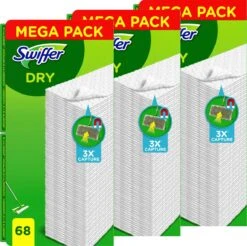 Leifheit Store 18 Swiffer Vloerreiniger - Droge Vloerdoekjes - Navullingen - Vangt En Houdt Stof Vast - Voordeelverpakking 3 X 68 Stuks
