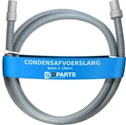 Dparts Condensafvoerslang - 1,5 Meter - 8mm X 10mm - Afvoerslang Voor Condensdroger - Condensafvoer Droger Droogkast Warmtepompdroger Wasdroger - Condensslang 1,5m - Vervangt Opvangbak Condensbakje Condensbox