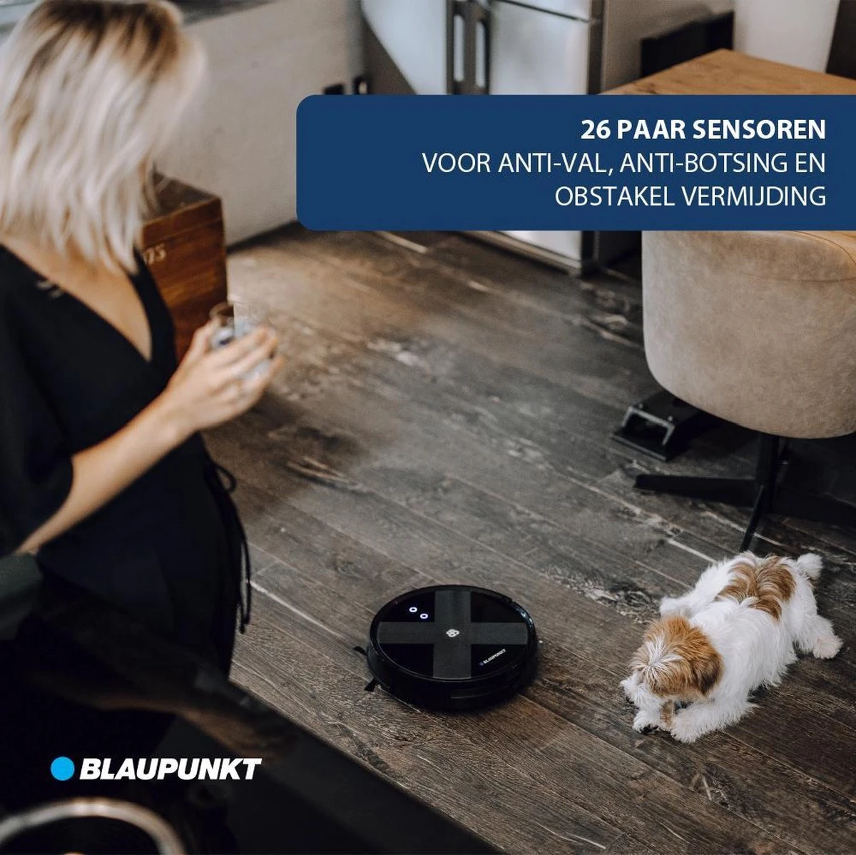 Blaupunkt Bluebot XVAC – Robotstofzuiger Met Laadstation - Optie Tot Dweilfunctie – Slimme Gyro Navigatie 8 Blaupunkt Bluebot XVAC – Robotstofzuiger Met Laadstation - Optie Tot Dweilfunctie – Slimme Gyro Navigatie - Afbeelding 8