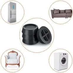 TIKKENS Trillingsdempers Wasmachine/Droogkast - Set Van 4 Stuks - Trillingsmat - Voetjes Droger - Demper - Anti Vibratie - Antislip Rubber - Zwart 9 TIKKENS Trillingsdempers Wasmachine/Droogkast - Set Van 4 Stuks - Trillingsmat - Voetjes Droger - Demper - Anti Vibratie - Antislip Rubber - Zwart -Leifheit Store 1200x1198 43