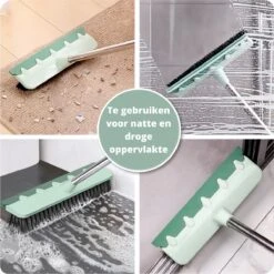 Powarkleen - Vloertrekker Met Steel & Bezem 2 In 1 - Vloerwisser Voor Badkamer Vloer - Groen -Leifheit Store 1200x1199 1