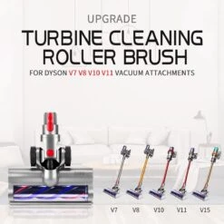 Gemotoriseerde Roterende Borstel -Compatible Met Dyson V7 V8 V10 V11 V15 -Turboborstel Zuigmond Elektrisch Mondstuk - Directe Aandrijving – Accessoires -Vloerborstel Met 4 LED-lampen Voor Tapijten En Harde Vloeren -Leifheit Store 1200x1199 42