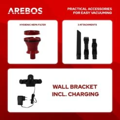AREBOS Draagbare Accustofzuiger 2in1 Accustofzuiger Zakloos Draadloos Wandlader 21 AREBOS Draagbare Accustofzuiger 2in1 Accustofzuiger Zakloos Draadloos Wandlader -Leifheit Store 1200x1200 1060