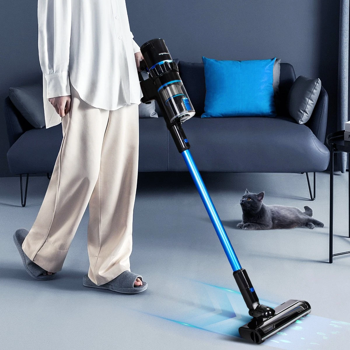 Aigostar 4 In 1 Steelstofzuiger Draadloos - Steelstofzuigers - Kruimelzuiger Functie - 250W - 2700Pa - Willie 33A3O - Wit 7 Aigostar 4 In 1 Steelstofzuiger Draadloos - Steelstofzuigers - Kruimelzuiger Functie - 250W - 2700Pa - Willie 33A3O - Wit - Afbeelding 7