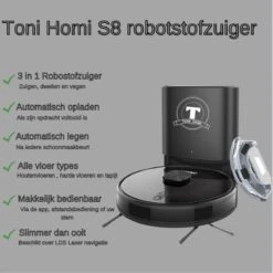 TONIHOMI® S8 - Robotstofzuiger Met Dweilfunctie - Automatisch Legen - Automatisch Opladen - LDS Laser Navigatie - Zwart -Leifheit Store 1200x1200 1079