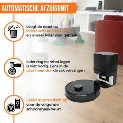 Geavanceerde Robotstofzuiger "Willem" Met Afzuigunit" - Uitgebreide Mapping - Leegt Automatisch- Zelf Lerende Robotstofzuiger - Robotstofzuiger Met Dweilfunctie - Robotstofzuiger Met Laadstation - 16 Geavanceerde Robotstofzuiger "Willem" Met Afzuigunit" - Uitgebreide Mapping - Leegt Automatisch- Zelf Lerende Robotstofzuiger - Robotstofzuiger Met Dweilfunctie - Robotstofzuiger Met Laadstation - -Leifheit Store 1200x1200 1125